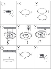 TOP LIGHT Svetlo nástenné-stropné Ocean KM RC, Biela-Chróm