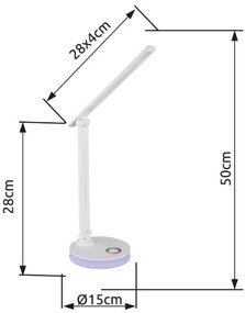 Globo 58445W - LED RGBW Stmievateľná stolná lampa GERALDO LED/5W/230V + LED/2W