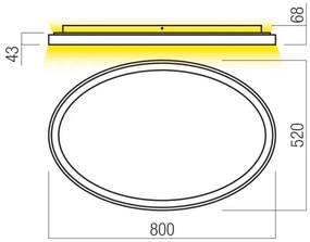 Redo 01-3810 - LED stmievateľné stropné svietidlo NOBU LED/80W/230V zlaté