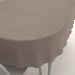 Biante Dekoračný oválny obrus BKW-204 Sivohnedý žíhaný 100x140 cm