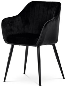 Jedálenská stolička s dokonalým dizajnom, poťah čierna látka - posledné 2 kusy