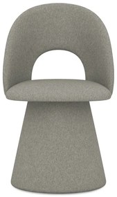 Sivé čalúnené jedálenské kreslo Kalo – Makamii