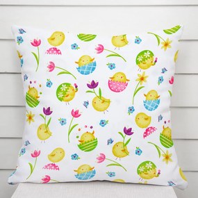 Biante Bavlnená obliečka na vankúš Sandra SA-074 Žlté kuriatka 45 x 45 cm