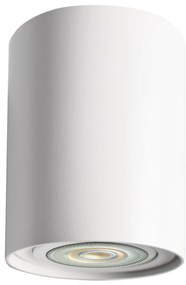 Stropné svietidlo Bima Round, 1x biele kovové tienidlo