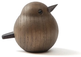 novoform Drevený vtáčik Mini Sparrow Smoke Stained Oak