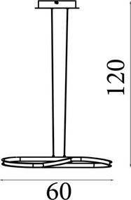 Searchlight 66110CP - LED stmievateľný luster na lanku DOODLE LED/40W/230V mosadz