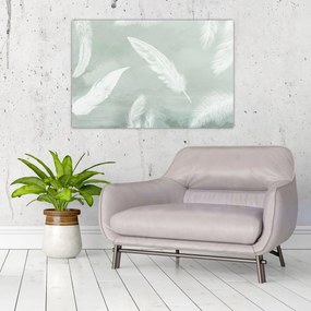 Obraz - Biele pierka (90x60 cm)