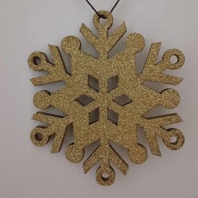 DECOLED Snehová vločka III, priemer 80 cm, zlatá