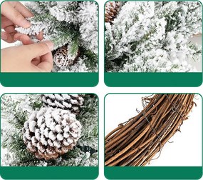 Snehová zimná vence s teplými LED svetlami