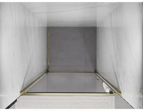 Mexen Exo, výklopné sprchové dvere 100 cm, číre sklo, zlatá, 817-100-000-50-00