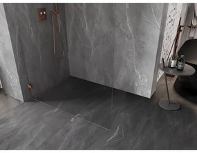 Mexen Lunar sprchová stena ľavá 70 x 200 cm, 8mm číre sklo, ružové zlato, 830-070-000-60-00-L