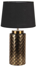 Zlato čierna stolná lampa Valentina - Ø 28 * 51 cm E27 / max 60W