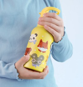 A Little Lovely Company - antikorová fľaša na pitie, 350 ml - zvierací kamaráti