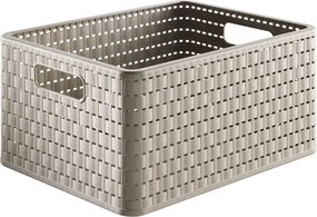 Béžový úložný košík z recyklovaného plastu Country - Rotho
