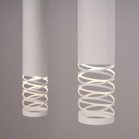 Závesné svietidlo Lami, 3x biele kovové tienidlo