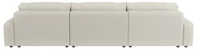 Krémová menčestrová rozkladacia/s úložným priestorom rohová pohovka Sara – Ropez