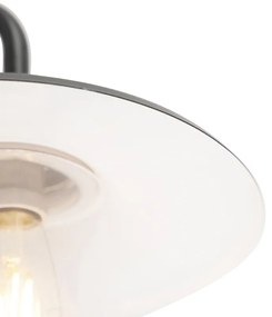 Inteligentná rustikálna nástenná lampa antracit IP44 vrátane wifi E27 - Kansas