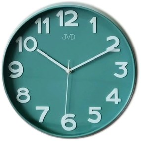 Plastové dizajnové hodiny JVD HX9229.1 modro-zelené