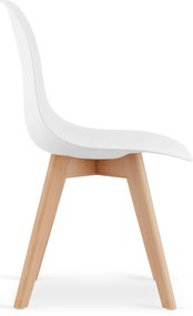 Jedálenský set 1 + 4, biely stôl ADRIA 120x80 cm + biela stolička KITO