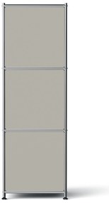 Kovová komoda »CN3 Slim Line« s 2 výklopnými priečinkami, svetlosivá