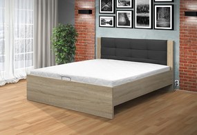 Lukratívna posteľ Markéta 120 s motorovým otváraním ÚP farebné prevedenie: dub sonoma svetlý/sivá
