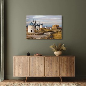 Obraz - Veterné mlyny Consuegra, Španielsko (90x60 cm)