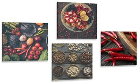 Set obrazov kulinárske špeciality - 4x 60x60