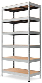 Marbo Kovový REGÁL SÉRIE SOLID 220x90x45 Pozinkovaný Rozmer regálu: 220x90x45, Počet Políc: 5, Celková nosnosť regálu: 1000 KG