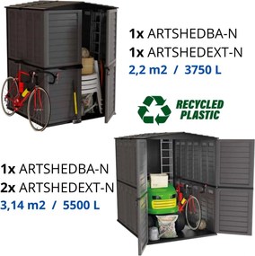 ARTPLAST Záhradná modulárna zostava Garden Shed – rozširujúci modul