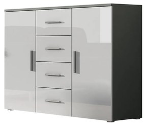 Komoda Cami, Farby: biela / biely lesk