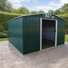 Záhradný domček BestBerg BBSH-1113GR / 13,3 m² / 342,5 x 389 x 202 cm / zelená
