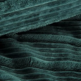 Dekorstudio Flanelová deka NINA v tmavozelenej farbe Rozmer deky: 200x220cm