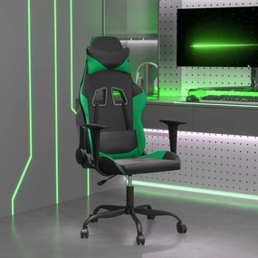 Herná stolička čierna a zelená umelá koža 3143644