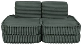 MeowBaby® Churros detská pohovka Basic, Pine Forest Green