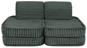 MeowBaby® Churros detská pohovka Basic, Pine Forest Green