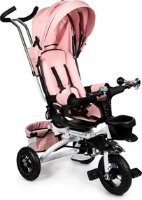 Otočná trojkolka 360° Pink Delux so strieškou ECOTOYS