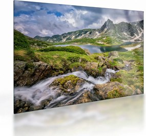 Sklenený obraz - Pohľad na horu Rila (70x50 cm)