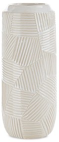 KERAMICKÁ VÁZA ROMINA 12X30 CM KREMOVÁ