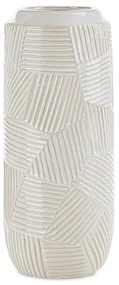 KERAMICKÁ VÁZA ROMINA 12X30 CM KREMOVÁ