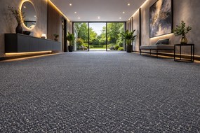 Balta, Koberec metráž Fortessa SDE New 299, na mieru, šíře 4m, šedá, ab (mriežka), chodba / predsieň