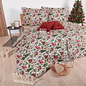 Vianočné obliečky Holly Jolly EMI, Štandardný set jednolôžko obsahuje 1x 140x200 + 1x 70x90