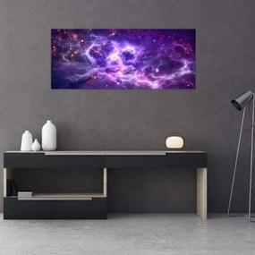 Obraz - Fialový vesmír (120x50 cm)