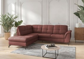 XXXLutz ROHOVÁ SEDAČKA, textil, koža, červenohnedá Sit & More - Sedačky - 000144016388