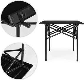 Turistický skladací stôl 95x55 cm kempingový stôl s taškou čierny MultiGarden