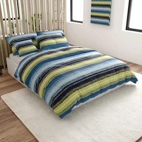 Obliečky z mikrovlákna BLUE STRIPES modré Rozmer obliečky: 2 ks 70 x 90 cm | 200 x 220 cm