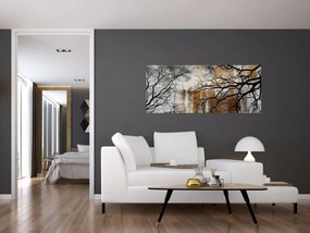 Obraz - Siluety stromov (120x50 cm)