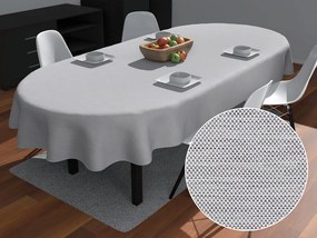 Biante Teflónový oválny obrus TF-067 Sivý režný 140x180 cm