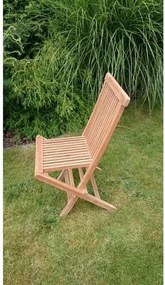 Sada skladacích záhradných stoličiek Clasic teak, 2 ks