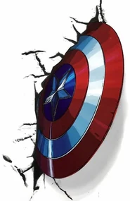 Samolepka na stenu "Captain America - štít" 25x30 cm