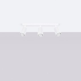 Bodové svietidlo Karbon, 3x biele kovové tienidlo, (možnosť polohovania)